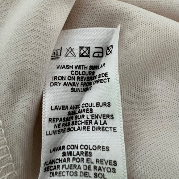 ASOS Cream Sleeveless V Neck Drapes Chiffon Halter Mini Party Dress size 2 - Picture 10 of 11